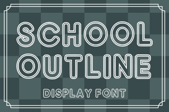 Discovering Schooloutline Regular: A Charming Display Font