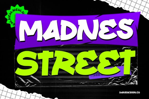 Madnes Street: A Bold Graffiti Display Font for Editorial Impact