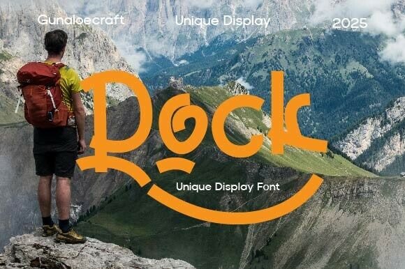 Rock: A Playful Display Font for Creative Web Design
