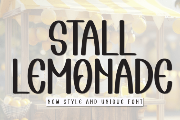 Stall Lemonade: A Playful Handwritten Display Font