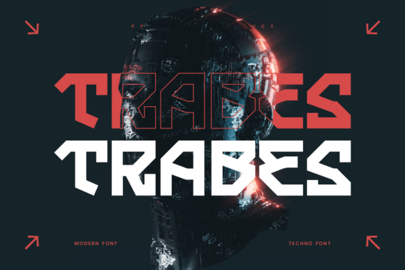 Trabes: A Bold Modern Techno Font for Editorial Design