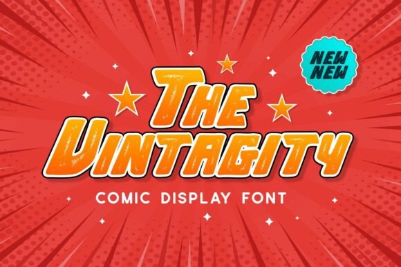 Vintagity: A Bold Comic Display Font for Editorial Flair